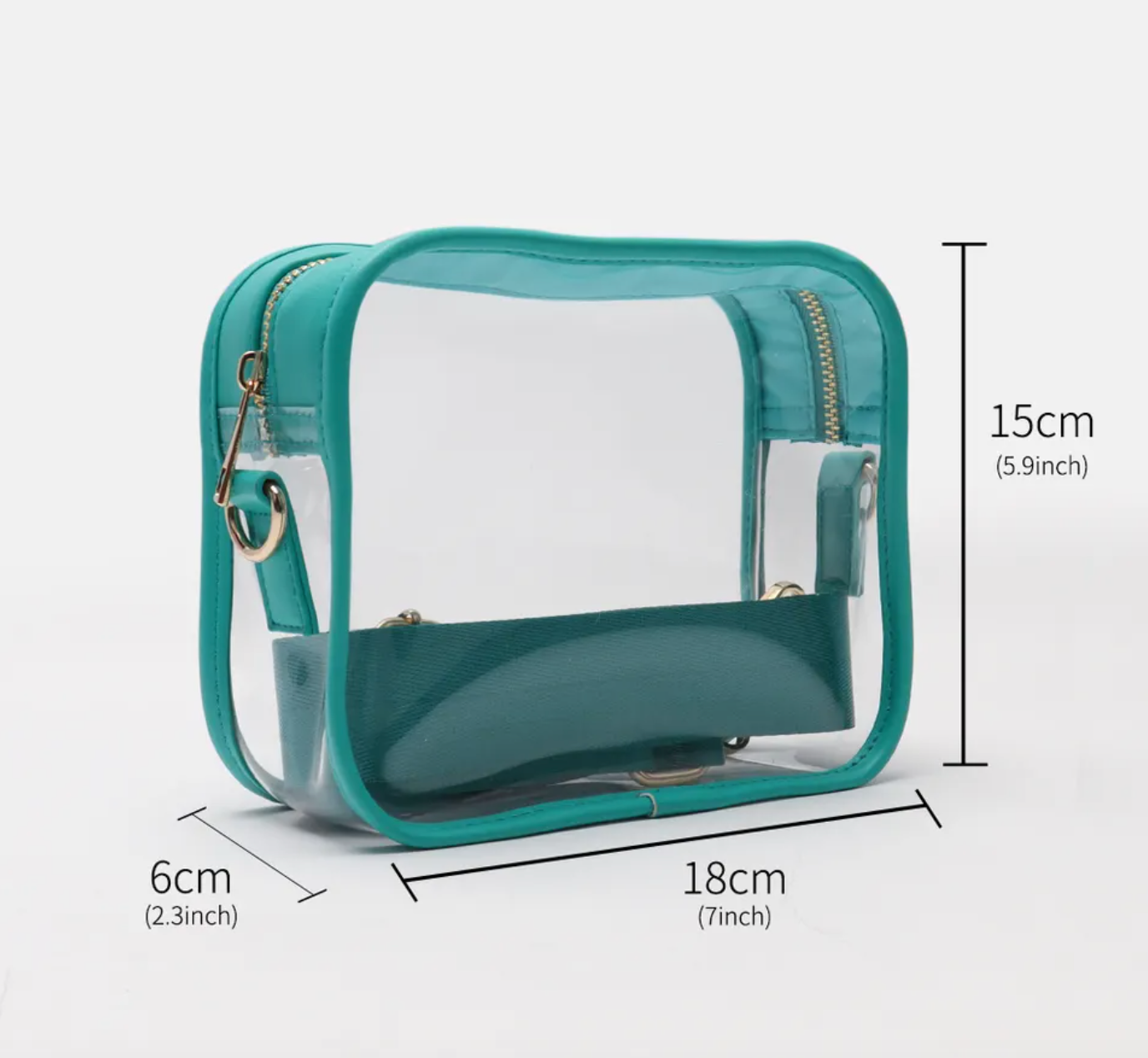 Clear Crossbody Purse Stadium Bag with Adjustable Strap