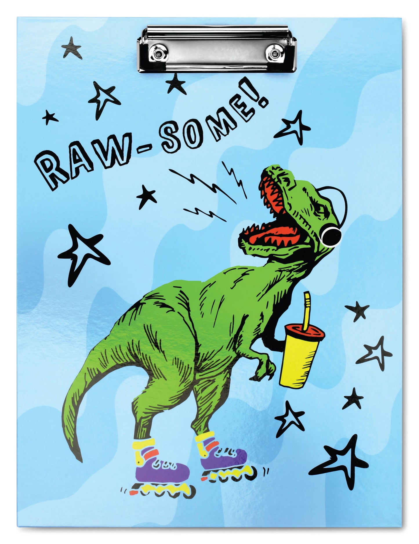 SKATING DINOSAURS CLIPBOARD SET