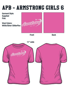 White Glitter Armstrong Swoosh T-shirt