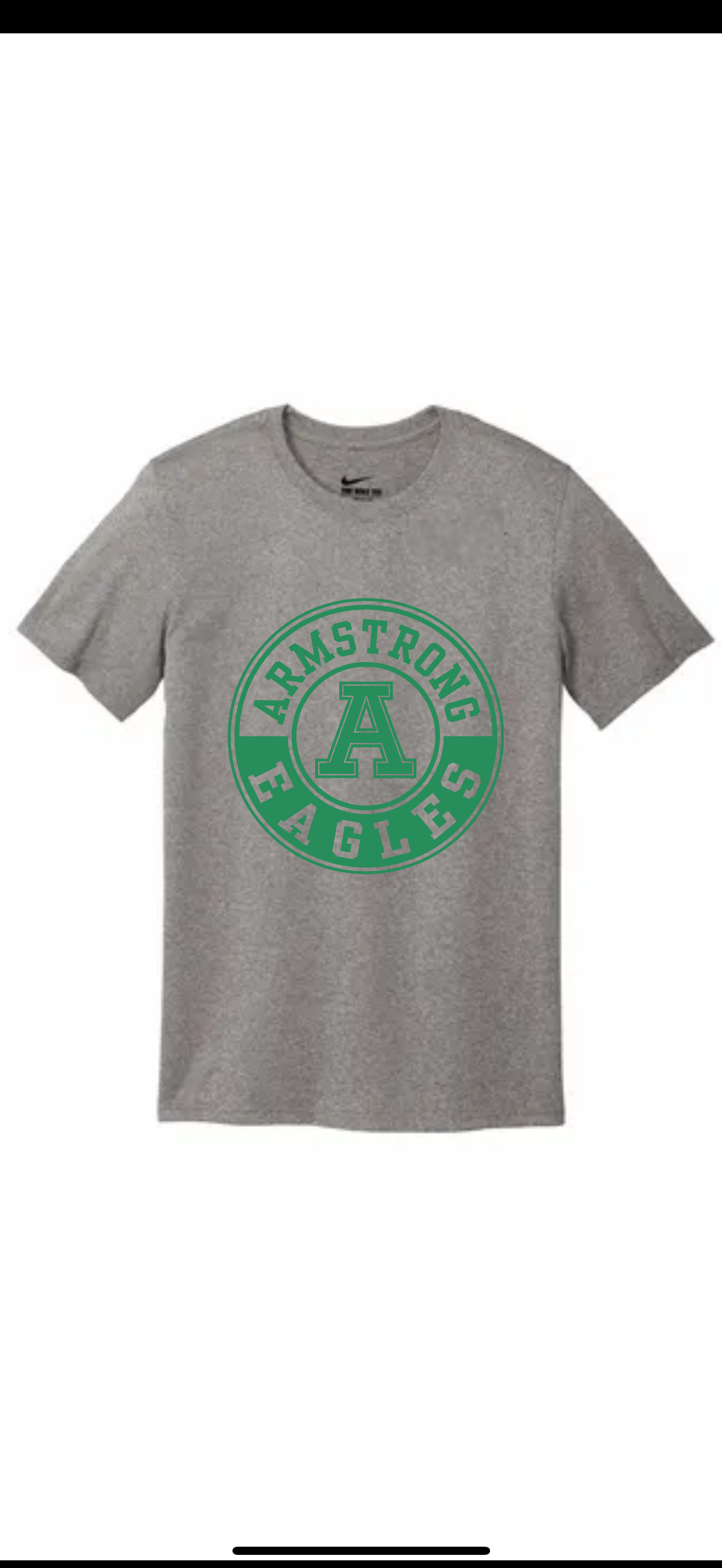 Boys Gray Armstrong Eagles T-shirt- Cotton