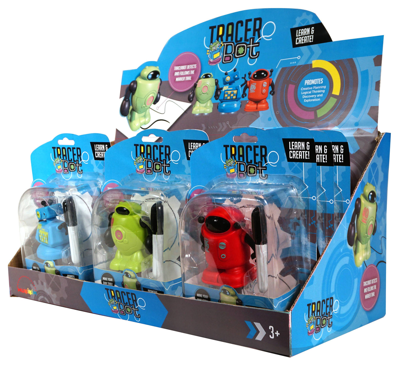 Tracerbot - Green. Inductive Robots Follow The Line You Draw