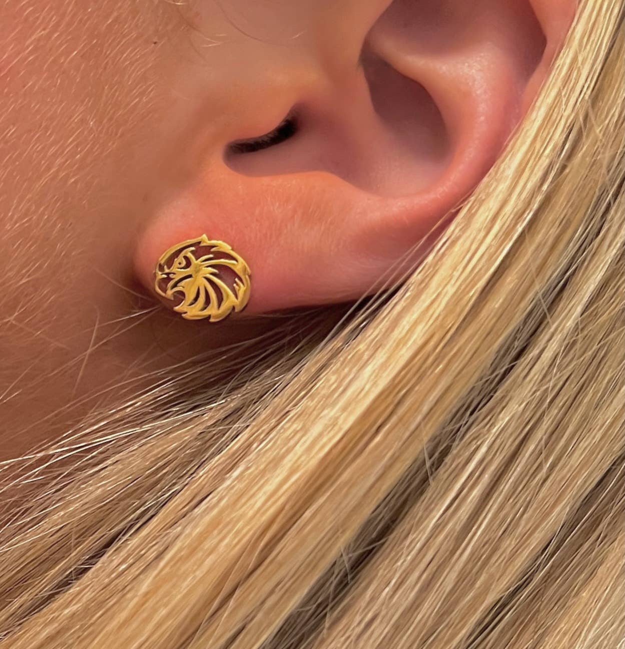 Eagles Stud Earrings - Hypoallergenic