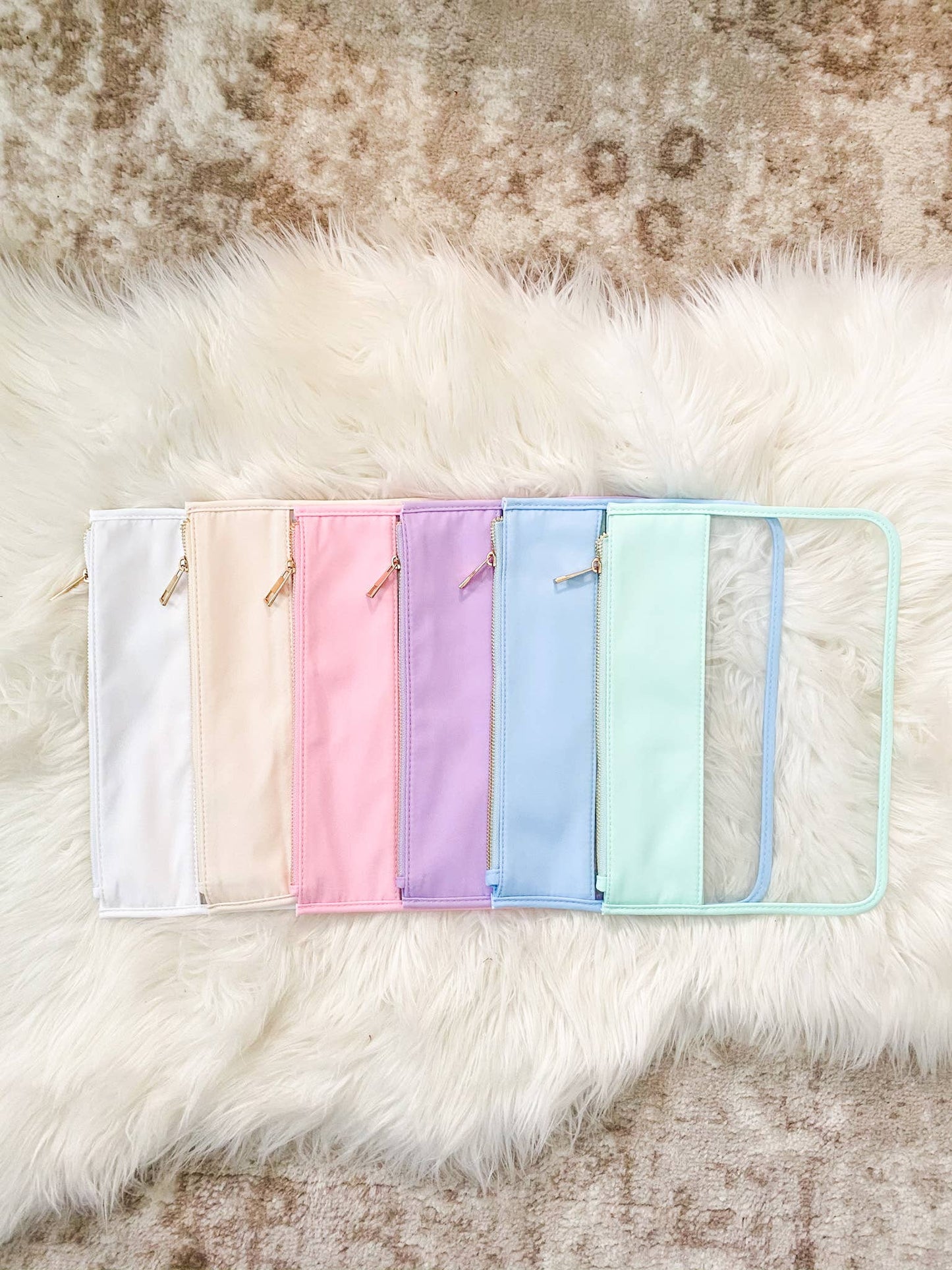 Clear Flat Nylon Zipper Pouch Pvc Makeup Bag Cosmetic Bag