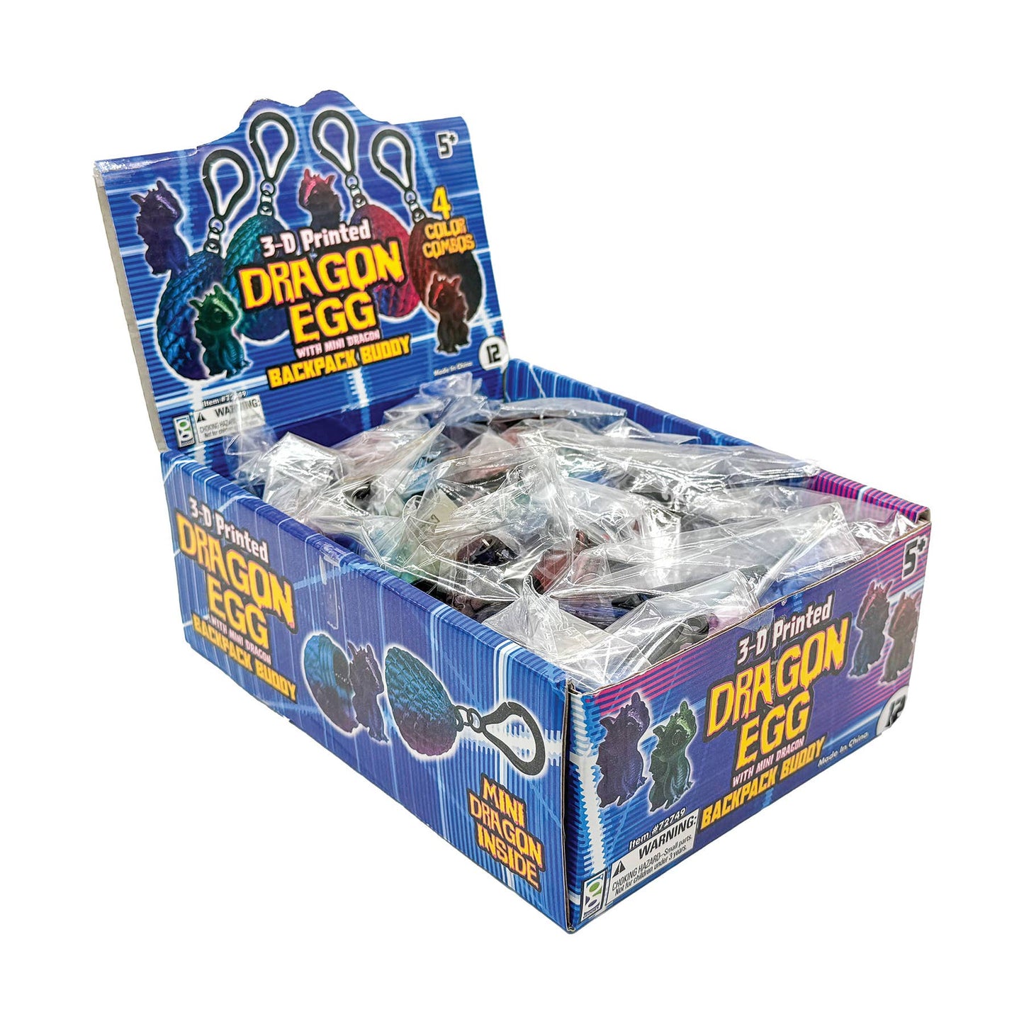 3D PRINTED DRAGON EGG W/ MINI DRAGON KEYCHAIN   12/DSP