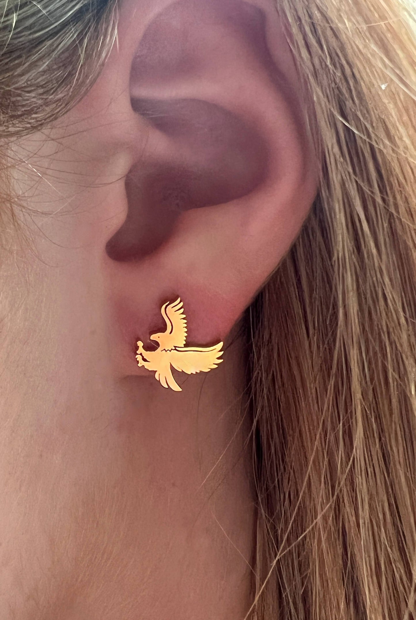 Golden Eagle Earrings