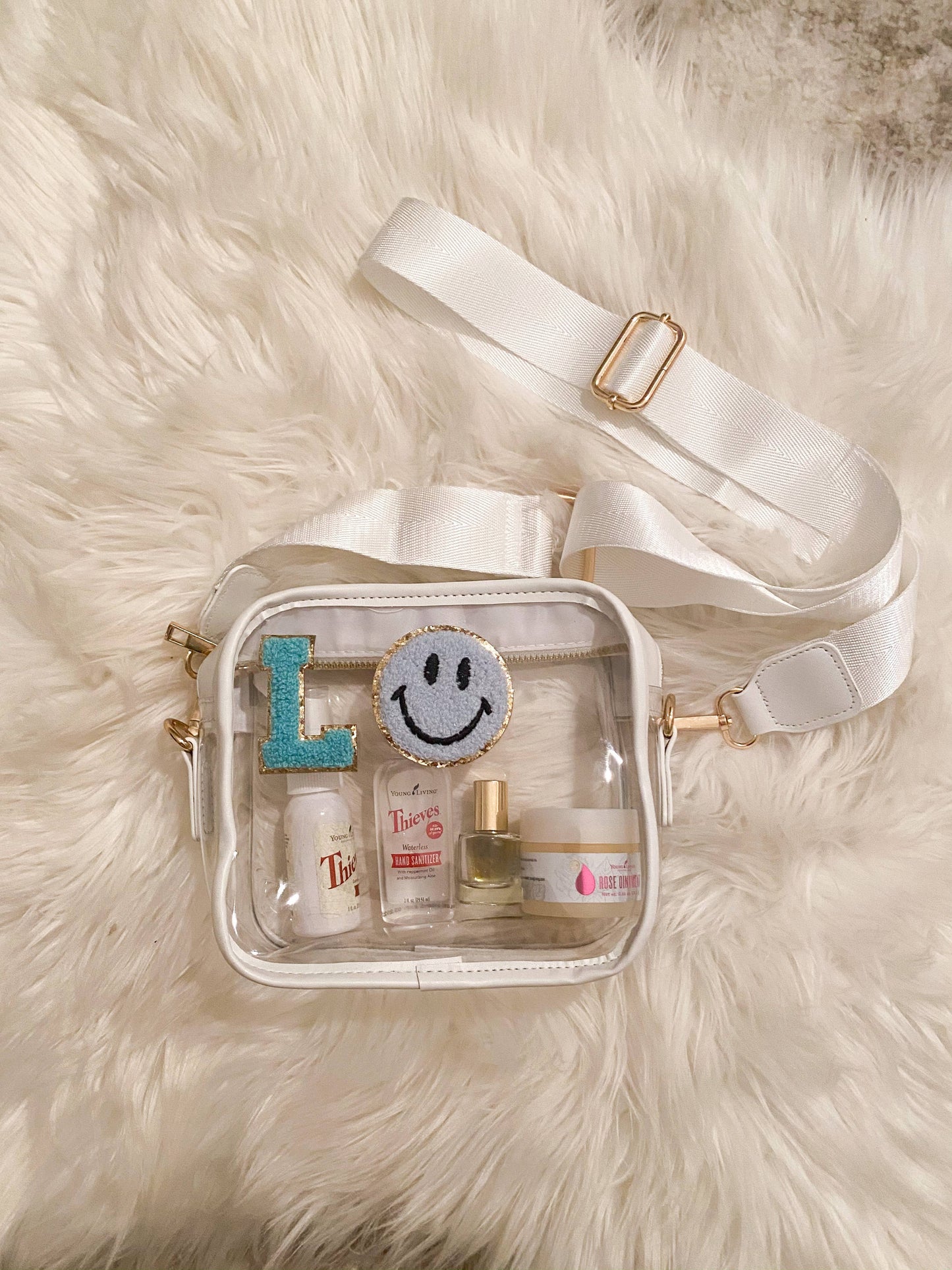 Clear Crossbody Purse Stadium Bag with Adjustable Strap