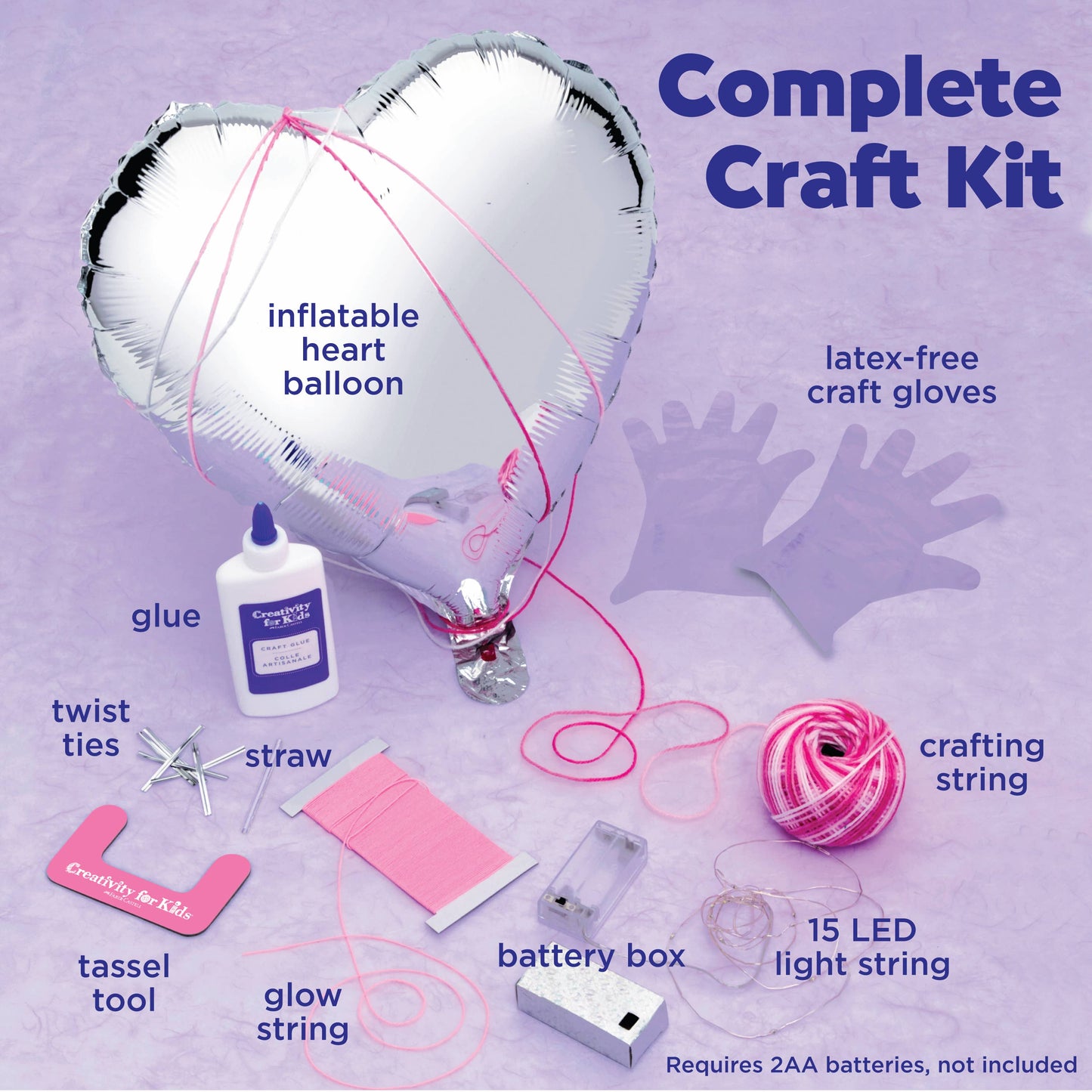 String Art Heart Light DIY Craft Kit for Kids