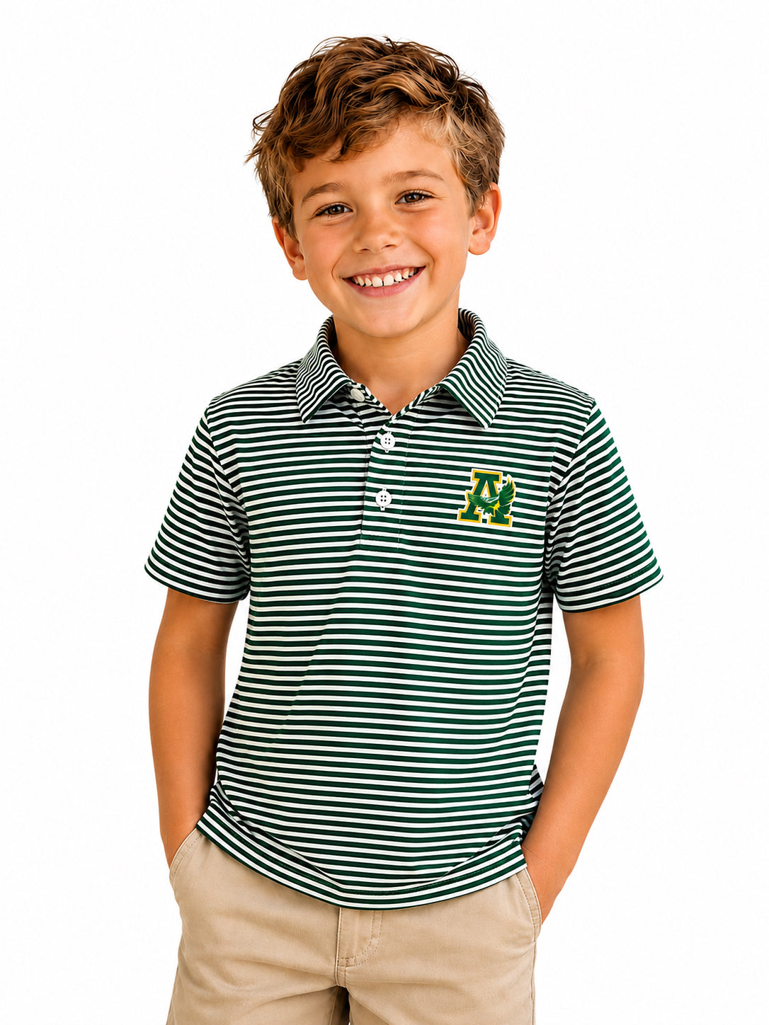 Classic Stripes Polo with School Spirit