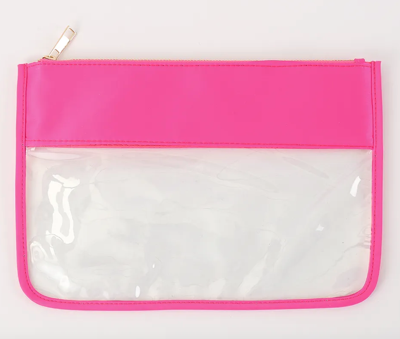 Clear Flat Nylon Zipper Pouch Pvc Makeup Bag Cosmetic Bag