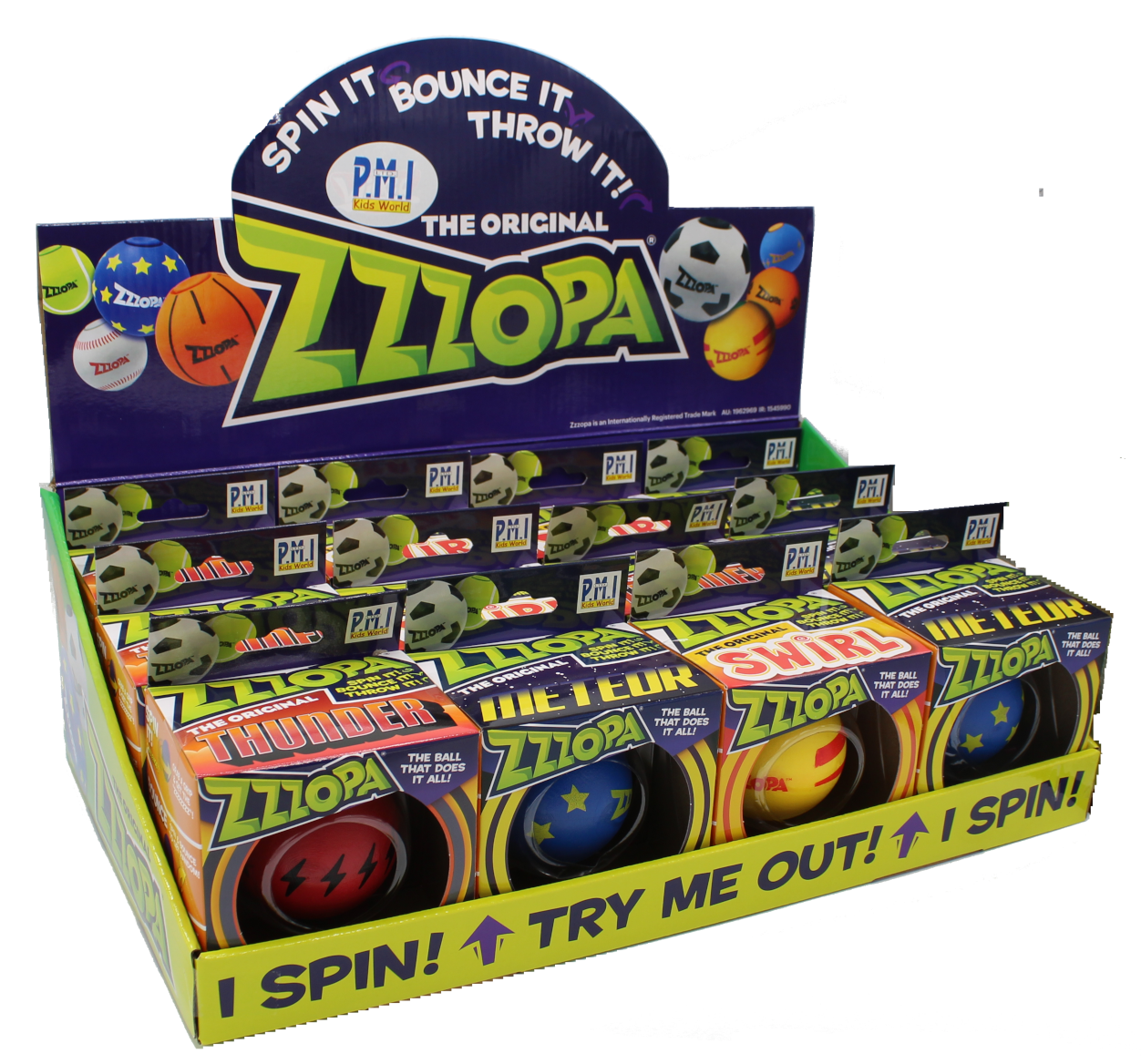 Zzzopa - World's only fidget spinning bouncy ball!