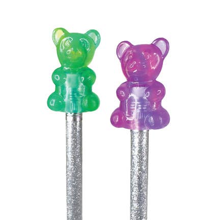SCENTED 2 COLOR GUMMY BEAR PENCIL TOPPER
