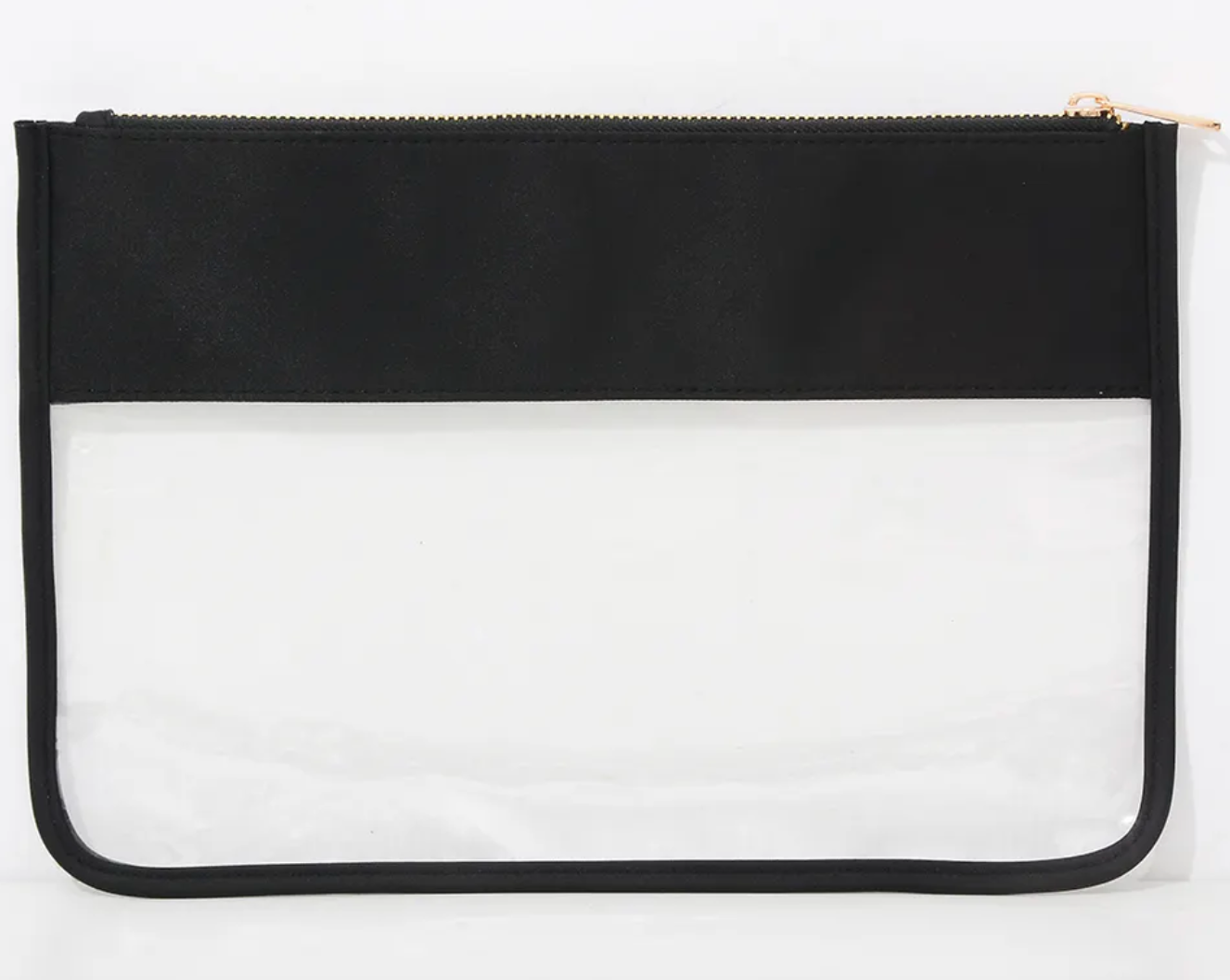 Clear Flat Nylon Zipper Pouch Pvc Makeup Bag Cosmetic Bag