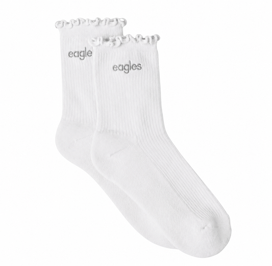 Eagles Ruffle Socks (Silver)