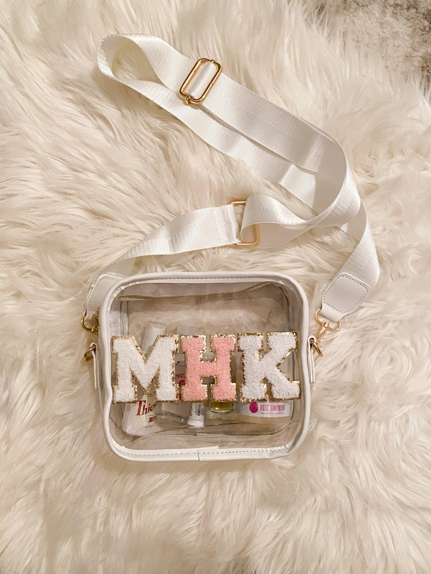 Clear Crossbody Purse Stadium Bag with Adjustable Strap