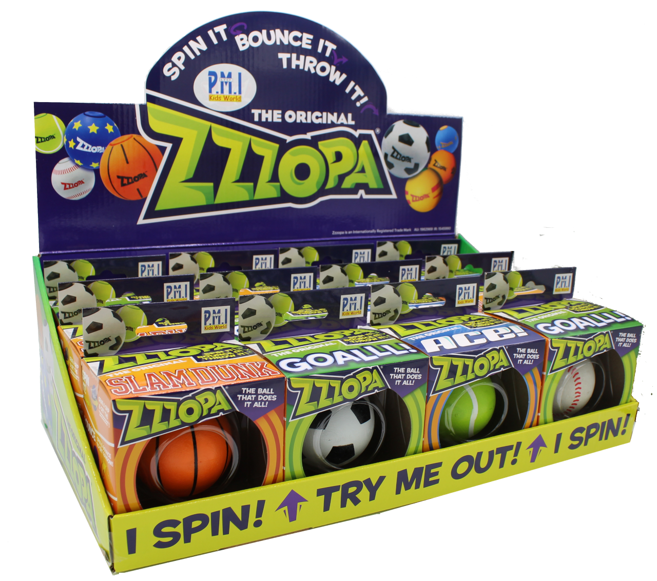 Zzzopa - World's only fidget spinning bouncy ball!