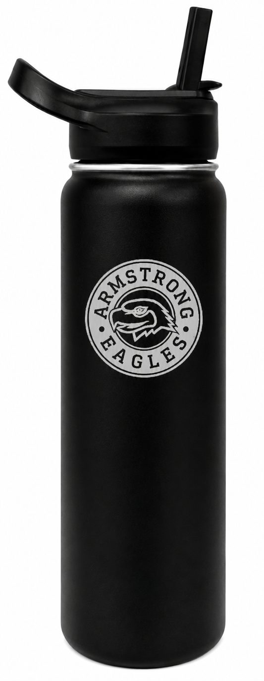 Armstrong Eagles Stainless Steel Water Bottle (Black)