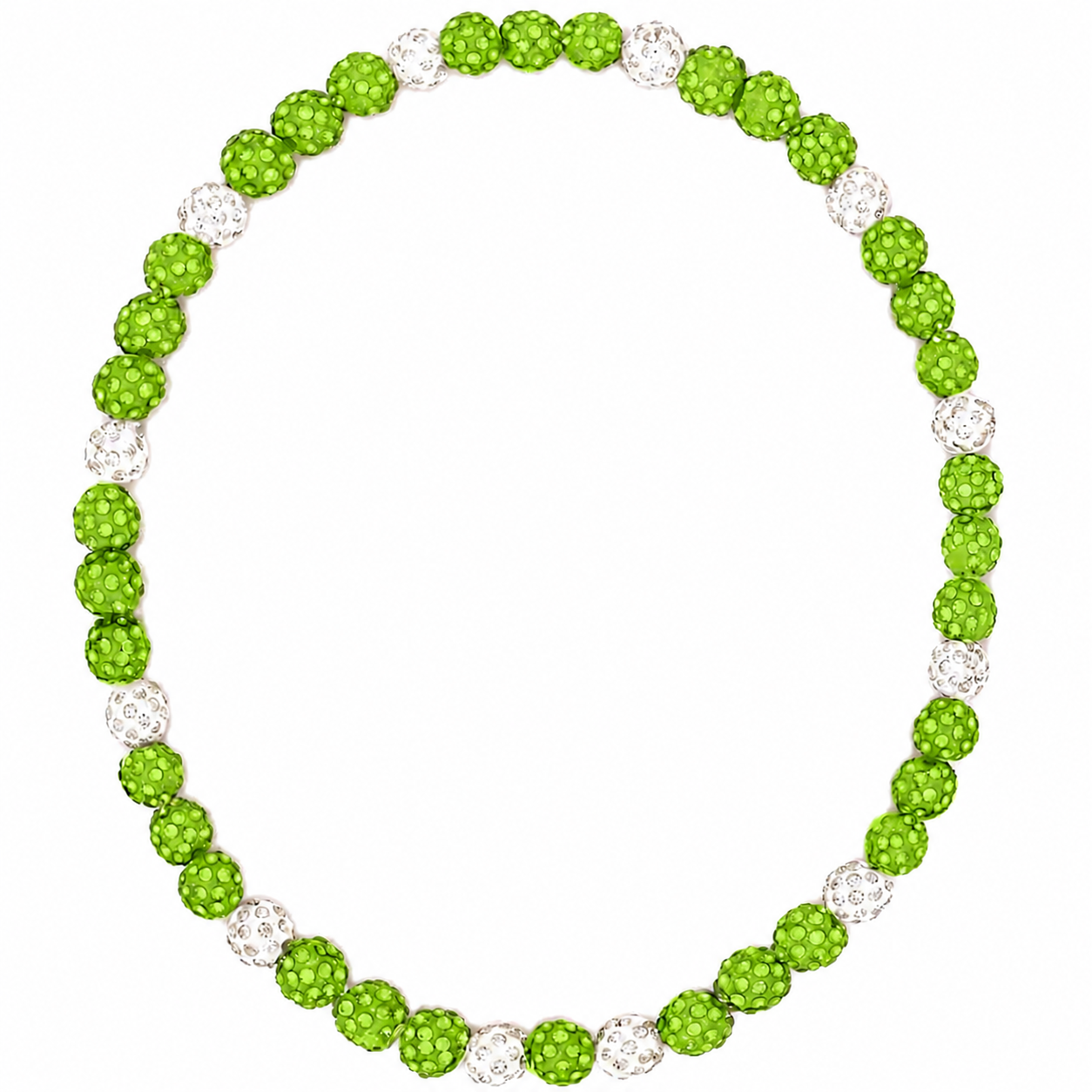 Bling Baseball Necklace (Lime Green)