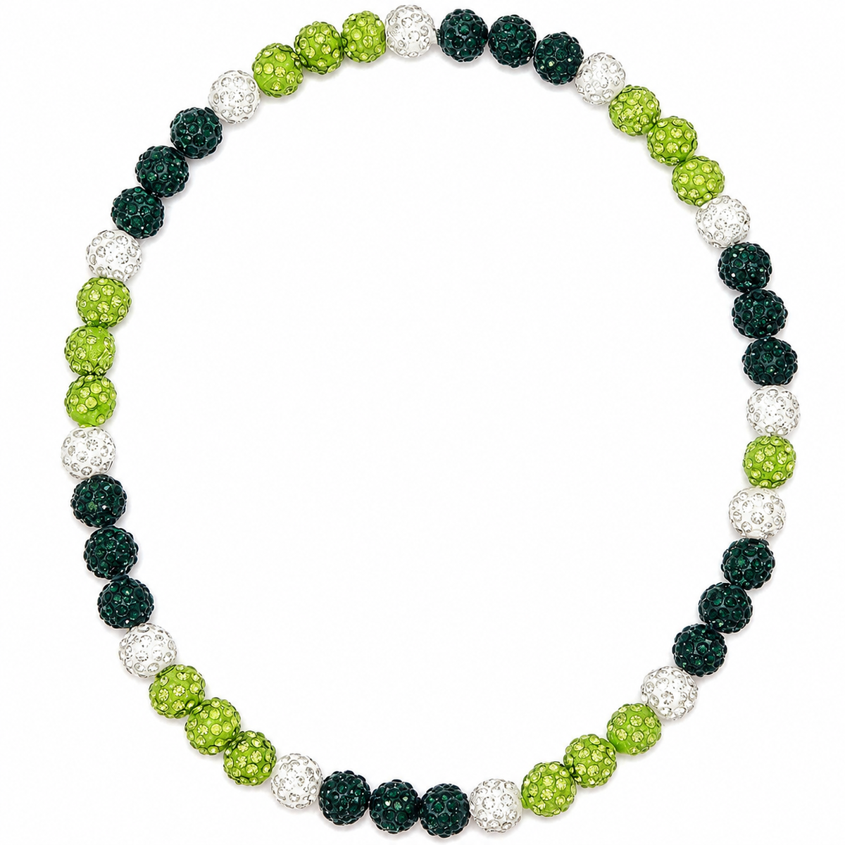 Bling Baseball Necklace (Teal and Lime Green)