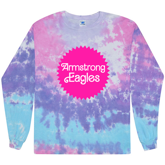Tie-Dye Cotton Candy Barbie Seal Long Sleeve Shirt