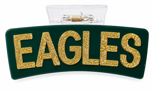 Green and Gold Claw Clip