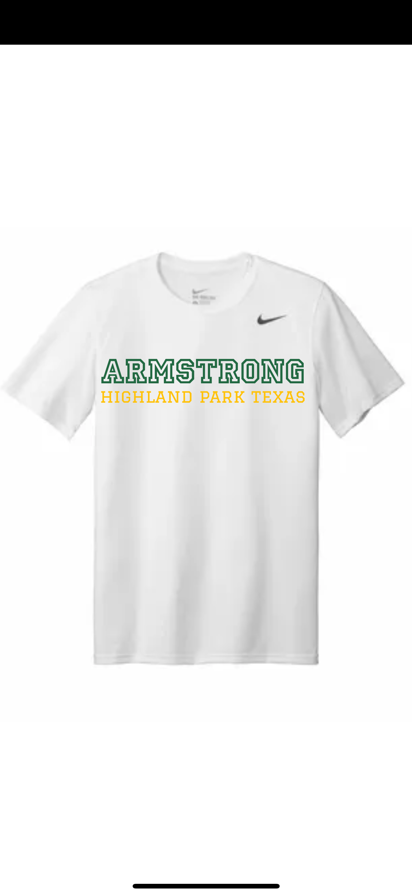 Boys NIKE Armstrong HP Texas WHITE Shirt