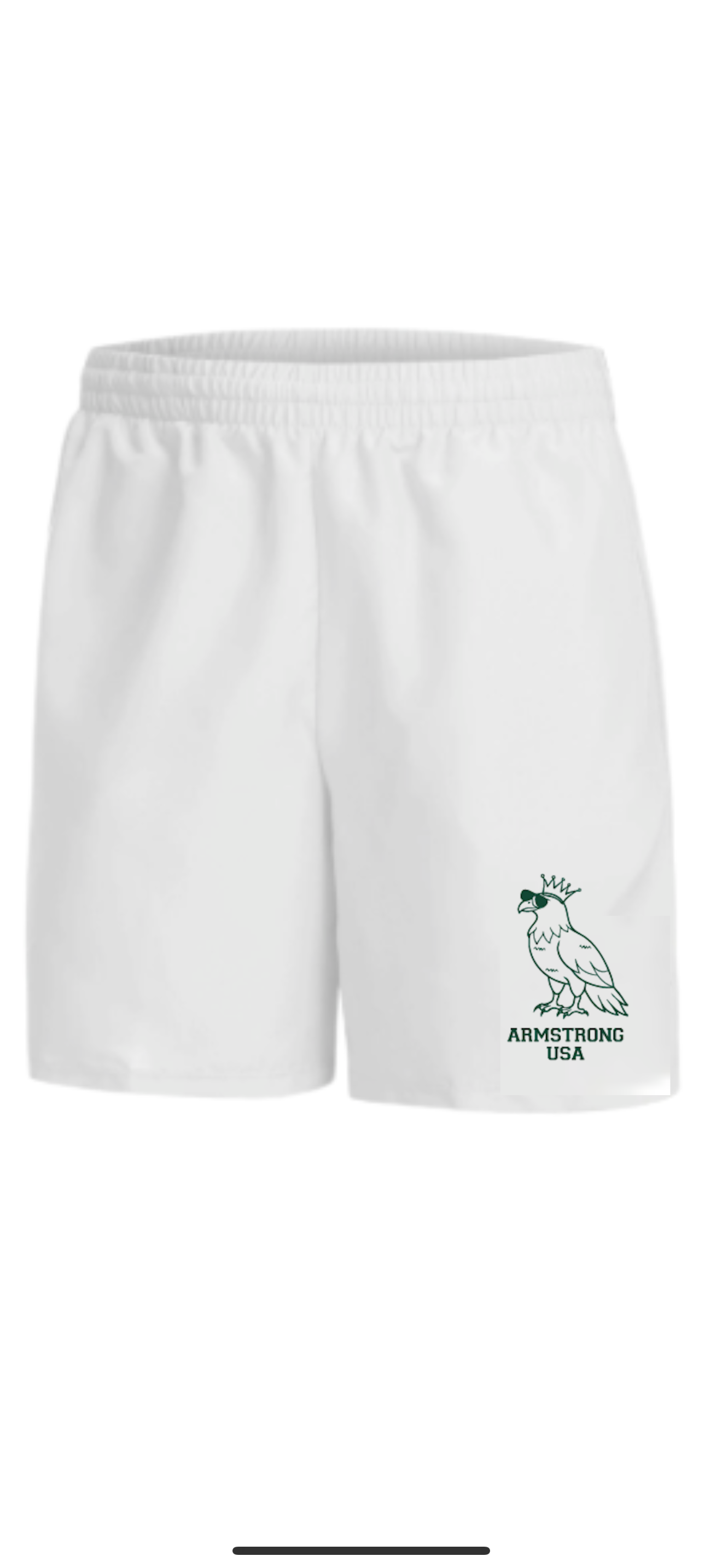 Boys White GOAT athletic Shorts