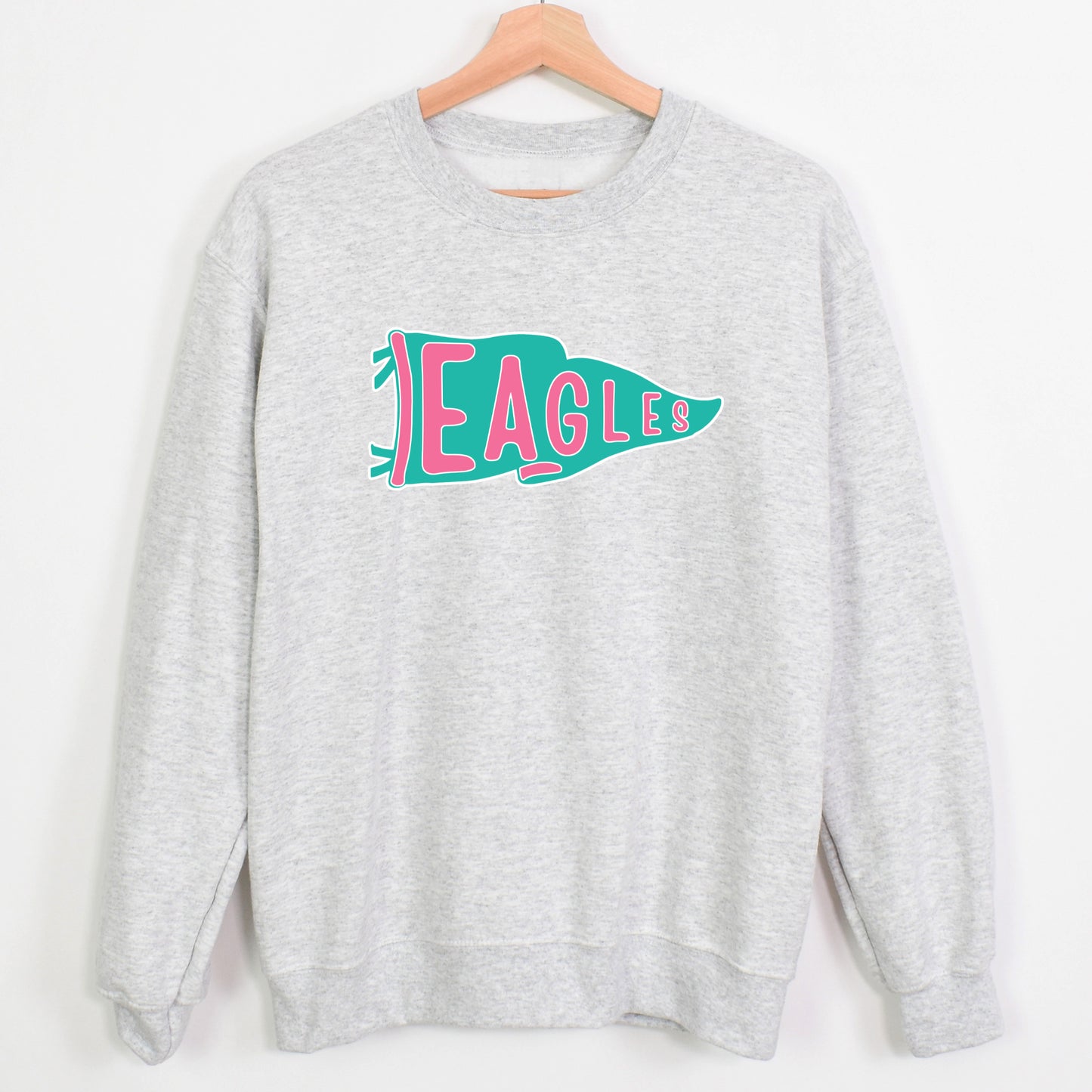 Pink/Teal Eagles Pennant Sweatshirt
