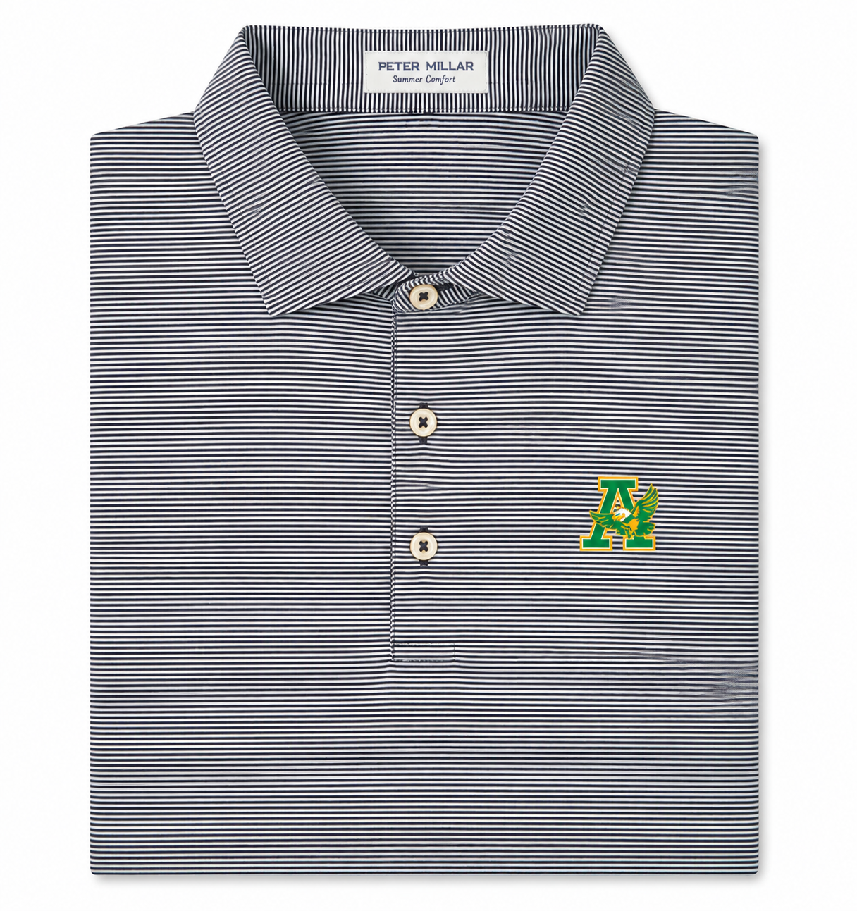Grey Striped Peter Millar Eagle Polo