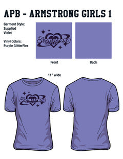 Violet Glittery Armstrong T-shirt