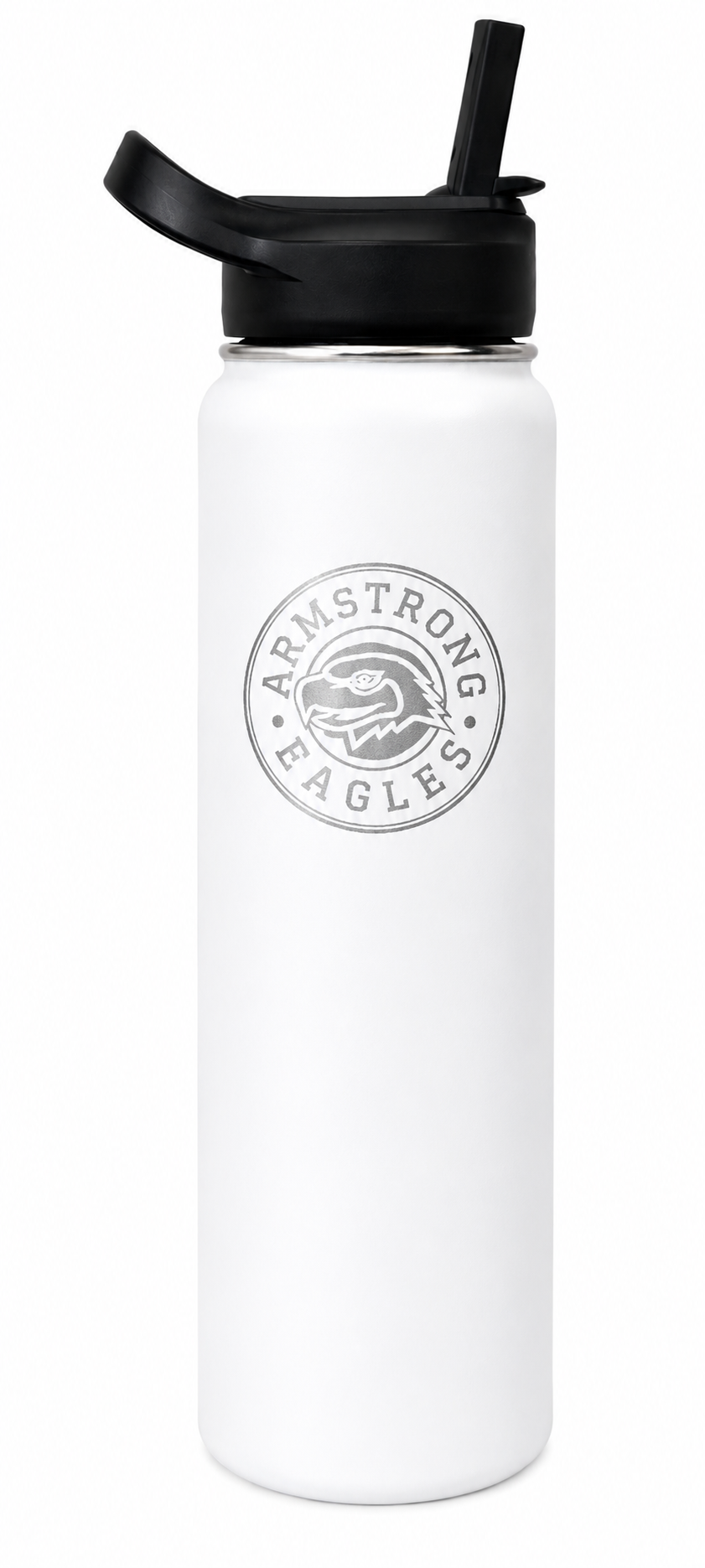 Armstrong Eagles Stainless Steel Water Bottle (White)