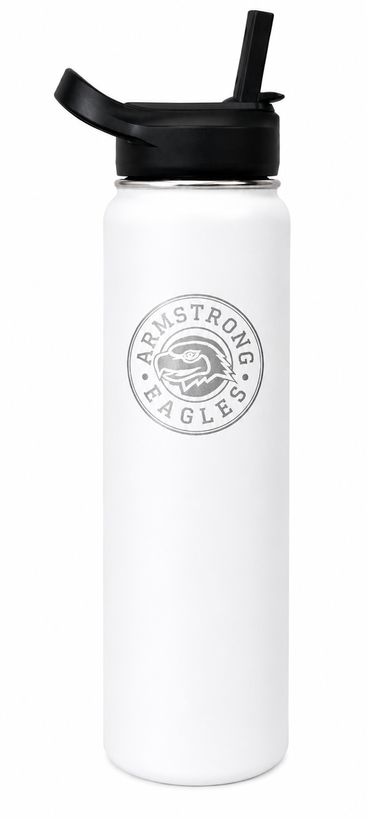 Armstrong Eagles Stainless Steel Water Bottle (White)