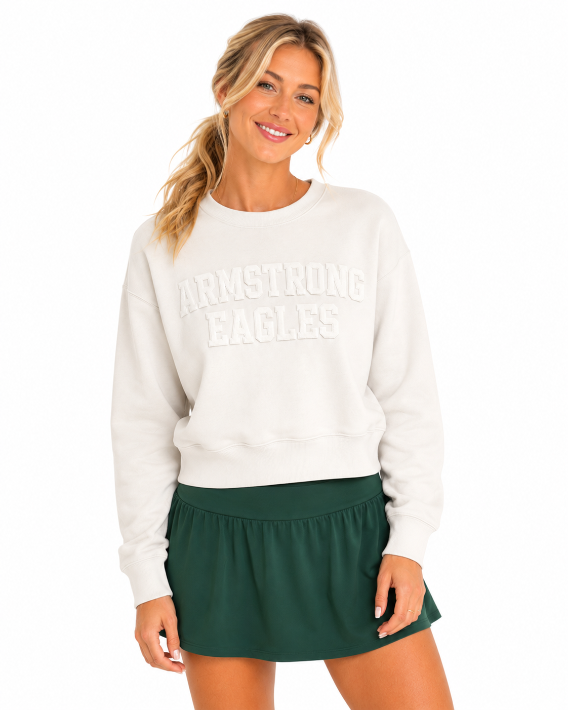 The Whiteout Cropped Sweatshirt (Womens)
