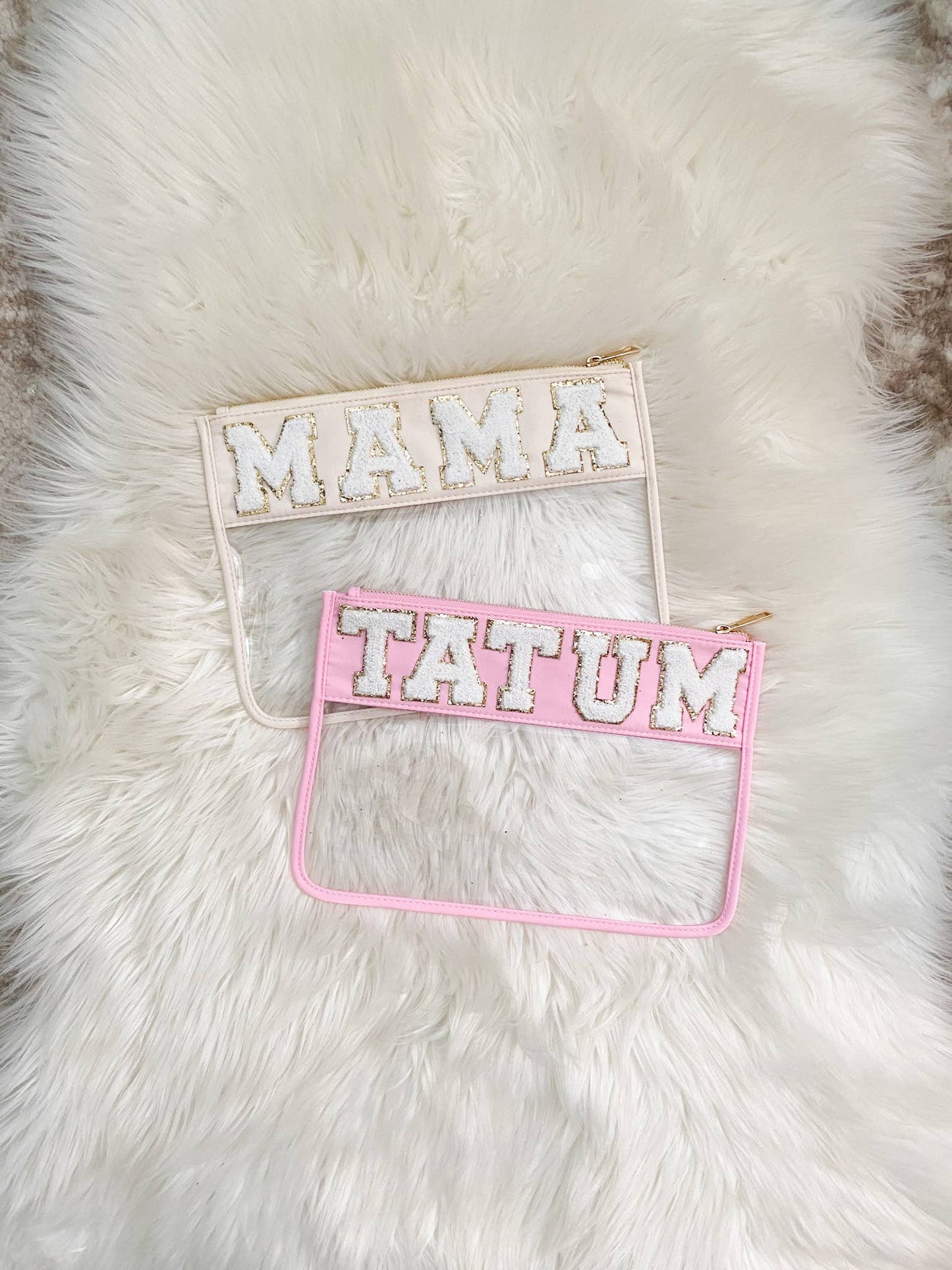 Clear Flat Nylon Zipper Pouch Pvc Makeup Bag Cosmetic Bag