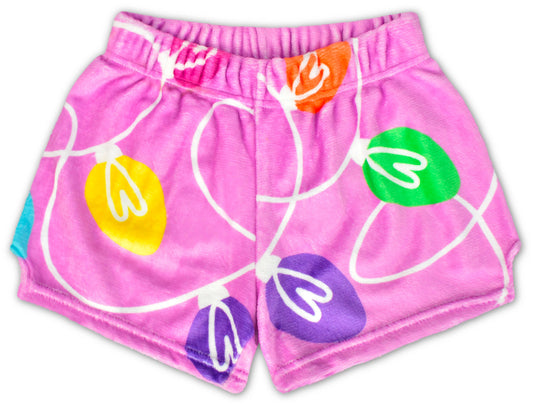 TINSEL & GLOW PLUSH SHORTS (SMALL 6-8)