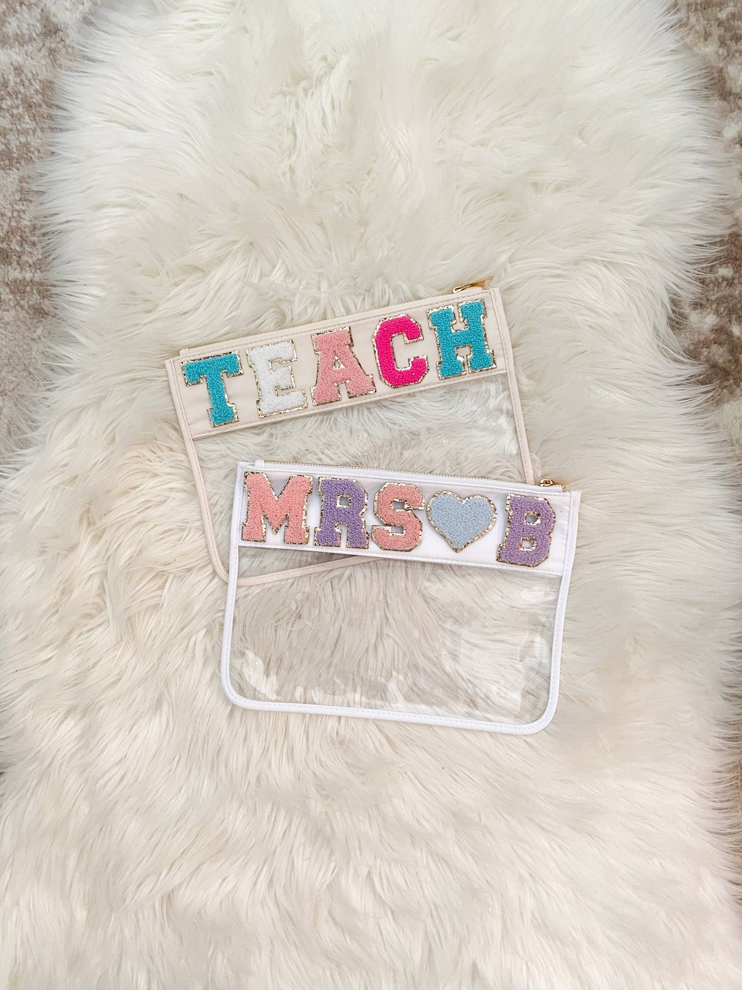 Clear Flat Nylon Zipper Pouch Pvc Makeup Bag Cosmetic Bag