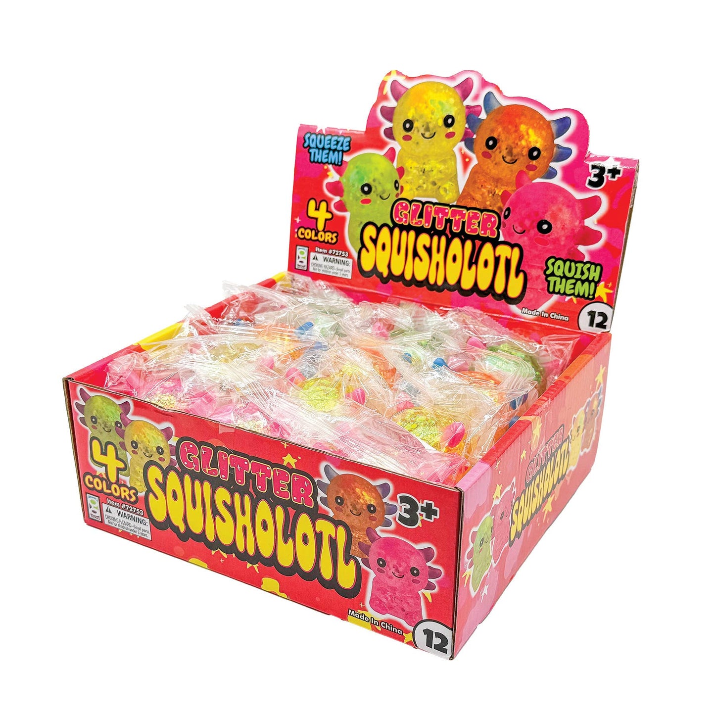 GLITTER SQUISHOLOTL TOY